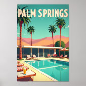 Palm Springs – Retro Paradise Poster (Vorne)