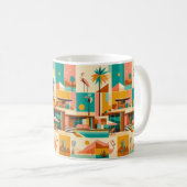 Palm Springs Retro Vibes Coffee Cup Kaffeetasse (VorderseiteRechts)