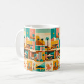 Palm Springs Retro Vibes Coffee Cup Kaffeetasse (Vorderseite Links)