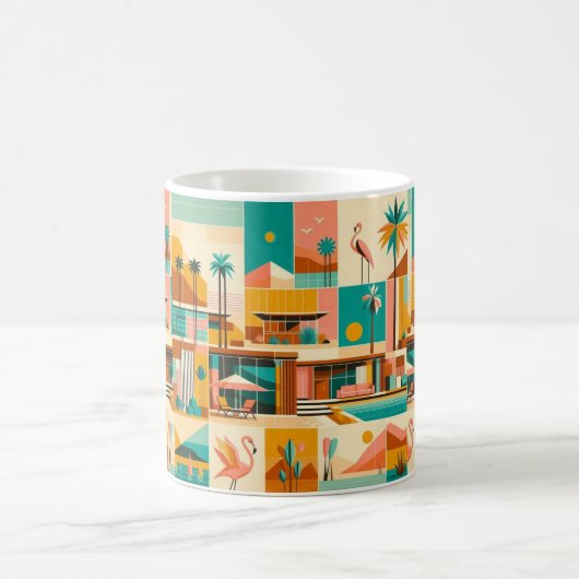 Palm Springs Retro Vibes Coffee Cup Kaffeetasse (Mittel)