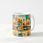Palm Springs Retro Vibes Coffee Cup Kaffeetasse (VorderseiteRechts)