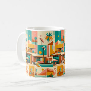 Palm Springs Retro Vibes Coffee Cup Kaffeetasse