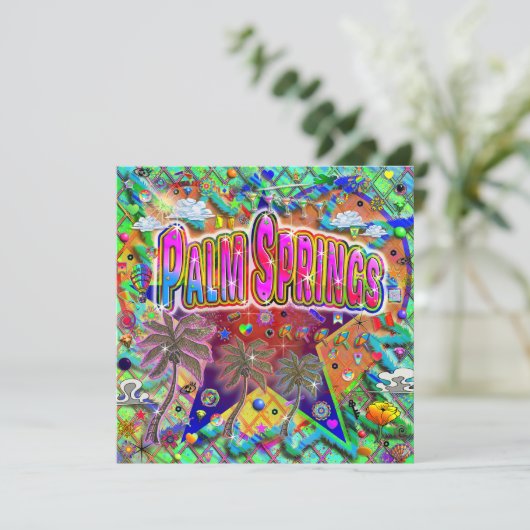 Palm Springs-Risikofaktor-Karte Feiertagskarte (Stehend Vorderseite)