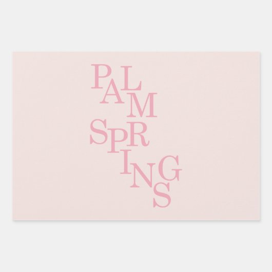 Palm Springs Rosa Geschenkpapier Set (Vorderseite 2)