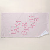 Palm Springs Rosa Strandtuch (Vorderseite)