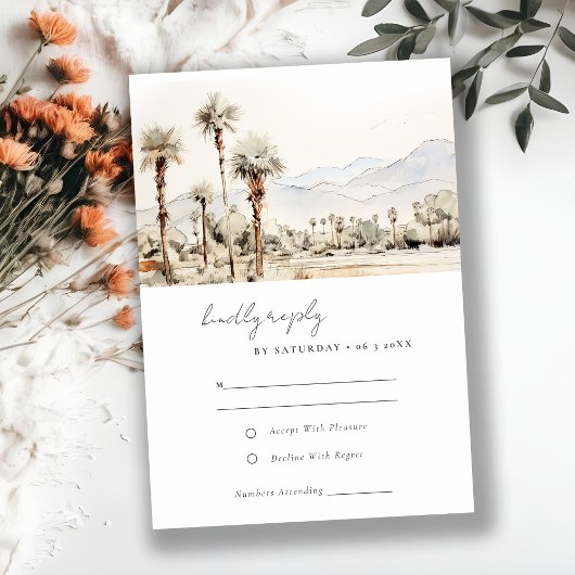 Palm Springs RSVP Karte