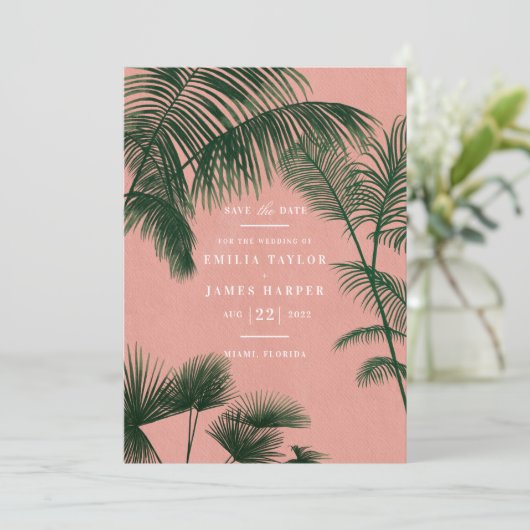 Palm Springs Save the Date (Stehend Vorderseite)