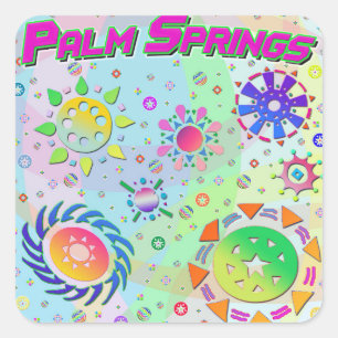 Palm Springs Siven Suns & Energy Sticker