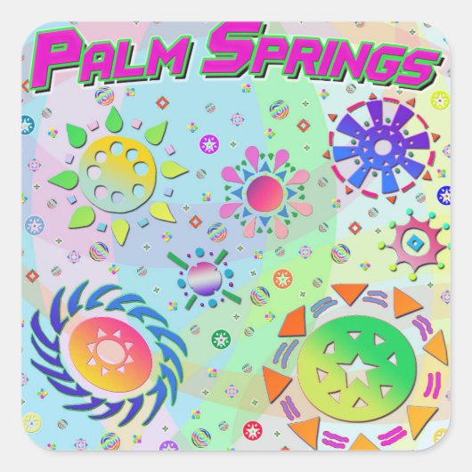 Palm Springs Siven Suns & Energy Sticker (Vorderseite)