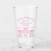 Palm Springs Social Club | Bachelorette Glas (Vorderseite)
