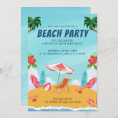 Palm Springs Summer Beach Birthday Party Einladung (Vorne/Hinten)