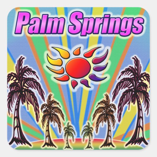 Palm Springs Summer Liebe Sticker (Vorderseite)