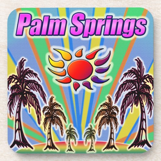 Palm Springs Summer Liebe Untersetzer (Vorderseite)