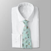 Palm Springs Theme Summer Pattern Neck Tie Krawatte (Gebunden)