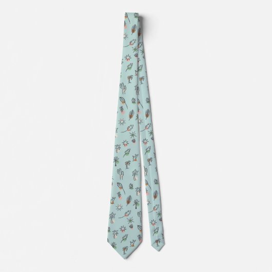 Palm Springs Theme Summer Pattern Neck Tie Krawatte (Vorderseite)