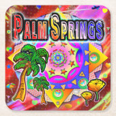 Palm Springs Tropical Friends Untersetzer (Vorderseite)