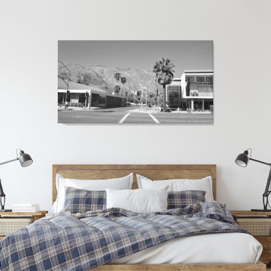 Palm Springs Uptown Design District 45" x 24" Leinwanddruck (Insitu (Schlafzimmer))