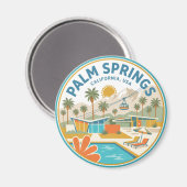 Palm Springs USA Magnet (Vorderseite/Rückseite)