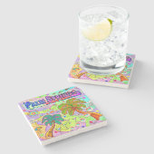 Palm Springs Vacacation Target Untersetzer (Seitenansicht)