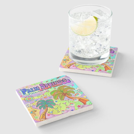 Palm Springs Vacacation Target Untersetzer (Seitenansicht)