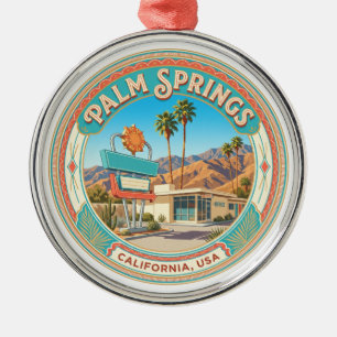 Palm Springs Vintage Motor Court Schild Kalifornie Ornament Aus Metall