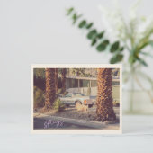Palm springs Vintage Sicht Postkarte (Stehend Vorderseite)