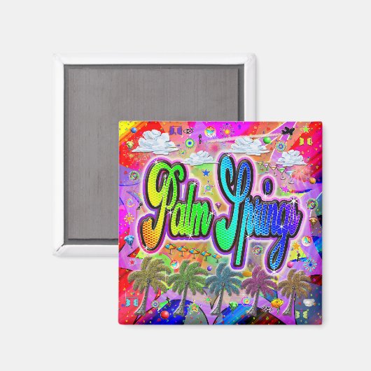 Palm Springs Vista Express Magnet (Vorderseite/Rückseite)