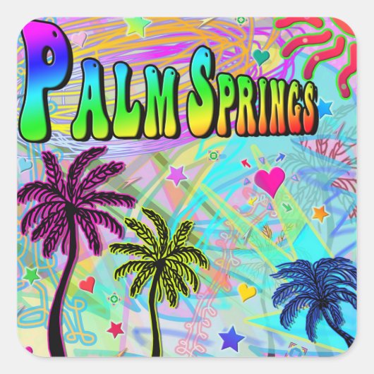 Palm Springs Vivid Romance Sticker (Vorderseite)