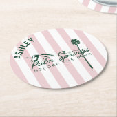 Palm Springs vor dem Ring Bachelorette Runder Pappuntersetzer (Angewinkelt)