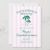 Palm Springs vor dem Rings Bachelorette Einladung (Vorderseite)
