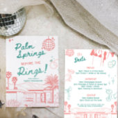 Palm Springs Vor dem Rings Bachelorette Einladung