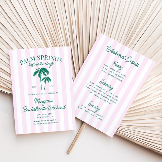 Palm Springs vor dem Rings Bachelorette Einladung