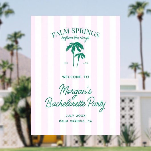 Palm Springs vor dem Rings Bachelorette Empfang Poster