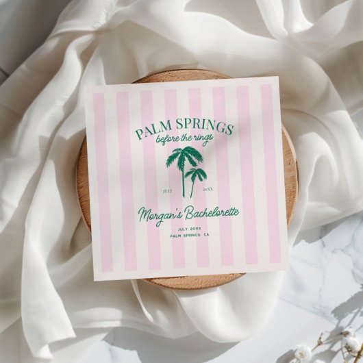 Palm Springs vor dem Rings Bachelorette Serviette