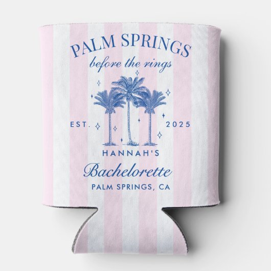 Palm Springs vor dem Rings Blue Bachelorette Dosenkühler (Rückseite)
