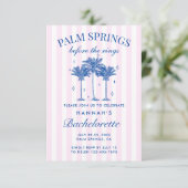 Palm Springs vor dem Rings Blue Bachelorette Einladung (Stehend Vorderseite)