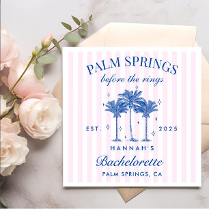 Palm Springs vor dem Rings Blue Bachelorette Serviette