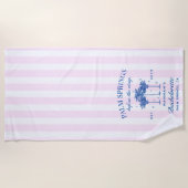 Palm Springs vor dem Rings Blue Bachelorette Strandtuch (Vorderseite)