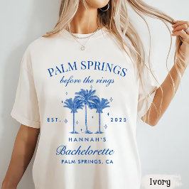 Palm Springs vor dem Rings Blue Bachelorette T-Shirt