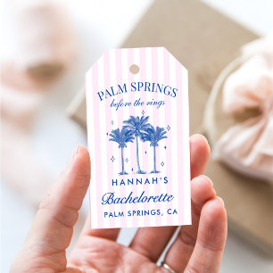 Palm Springs Vor den Ringen Blau Junggesellinnenab Geschenkanhänger