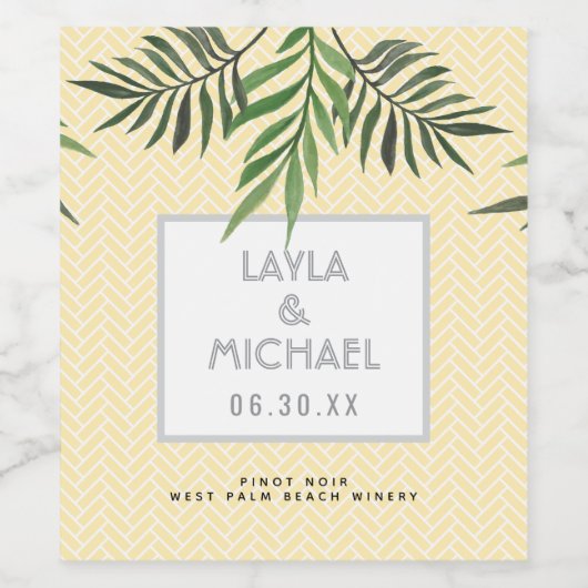 Palm Springs Weinetikett (Einzelnes Label)