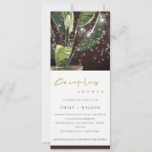 PALM STARRY MASON JAR LIGHTS COUPLES SHOWER EINLADUNG (Vorderseite)