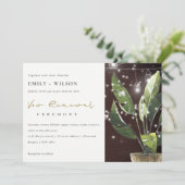 PALM STARRY NIGHT MASON JAR VOW RENEWITE INVITE DANKESKARTE (Stehend Vorderseite)