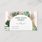 Palm Strand rosa Streifen wie viele Küsse Bridal S Begleitkarte (Vorderseite)