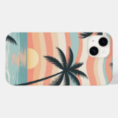 Palm Stripes – Tropical Calm Beach Phone Case (Rückseite (Horizontal))