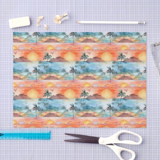 Palm Summer Tissue Paper Seidenpapier (Handwerk)