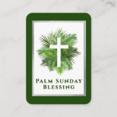 Palm Sunday Blessing Holy Week Prayer Card Platzkarte (Vorderseite)