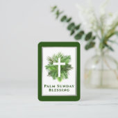 Palm Sunday Blessing Holy Week Prayer Card Platzkarte (Stehend Vorderseite)
