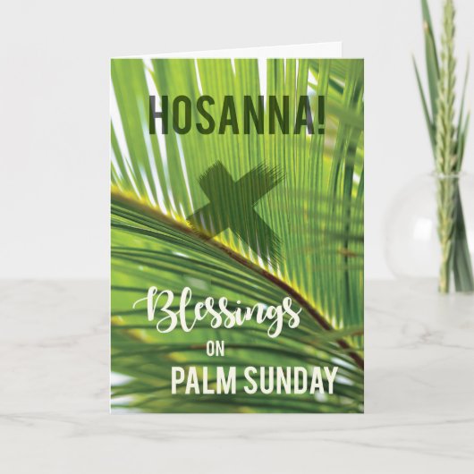 Palm Sunday Blessings Hosanna Karte (Vorderseite)