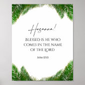Palm Sunday Christlich Art | Hosanna John 12:13 Poster (Vorne)